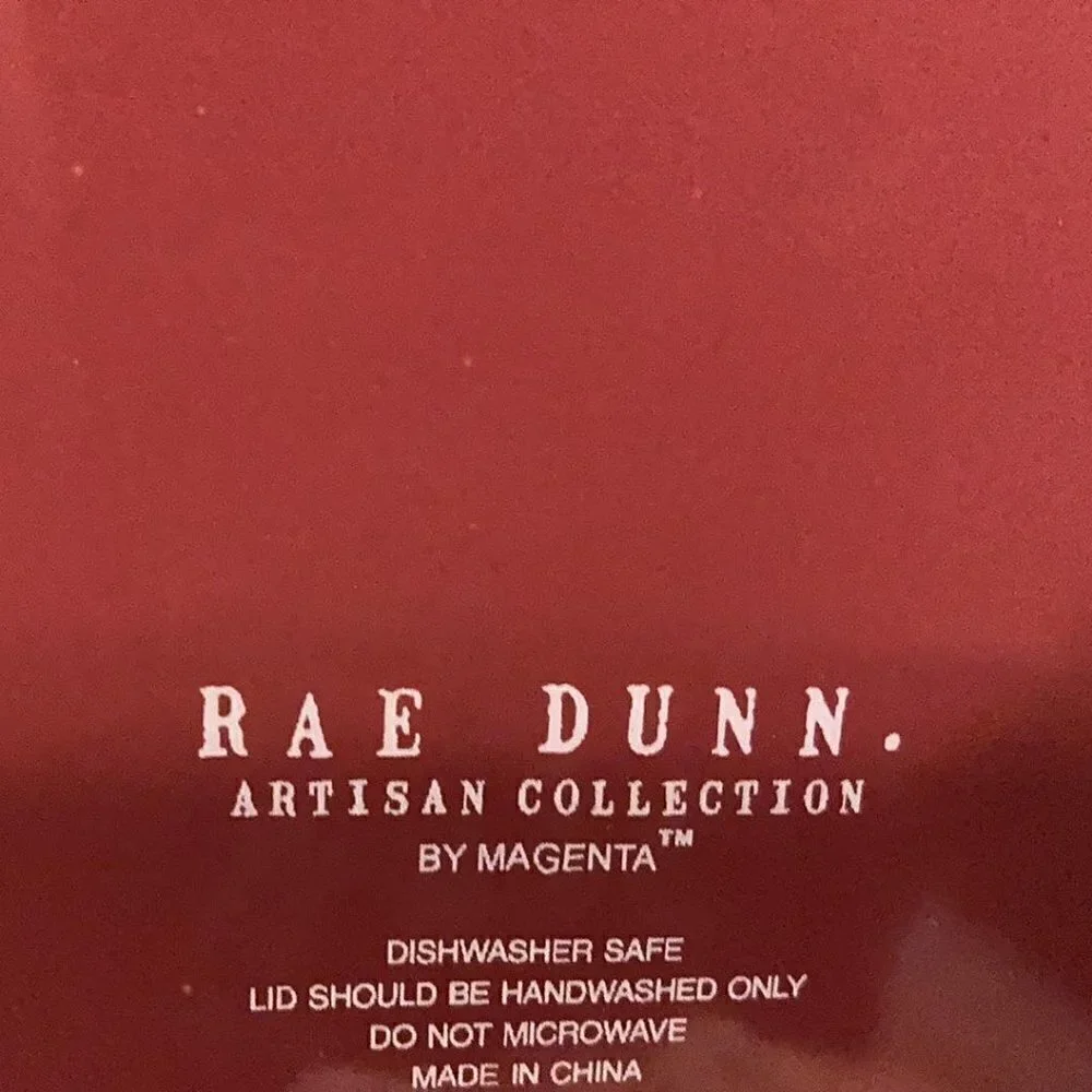 Rae Dunn Burgundy Ceramic Cookies Large Chubby Canister Jar NEW